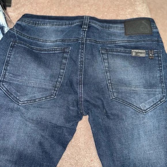 BUFALO JEANS SUPER MAX X CONTRASTED AND DARK DENIM SIZE 29/32 - Picture 16 of 16